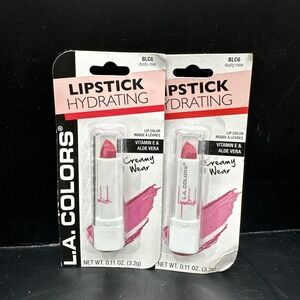 LA COLORS BLC6 Dusty Rose CREAMY WEAR ALOE VERA VITAMIN E LIPSTICK Pack 2‎